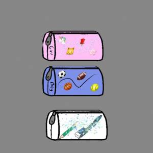 Пеналы для гача лайф на пустом фоне