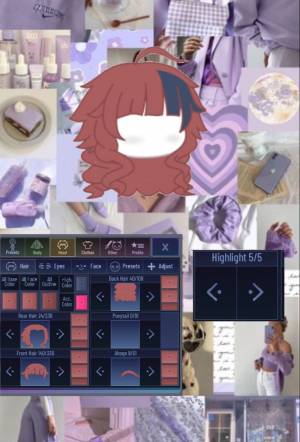 Gacha life girl hair idea