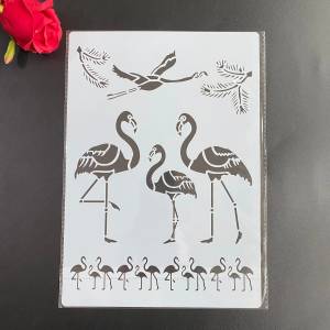 DIY трафареты, настенная живопись, фотообои, карта, шаблон, стена 29*21 см , фламинго