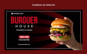 Шаблон рекламы гамбургера