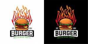 Шаблон логотипа бургера