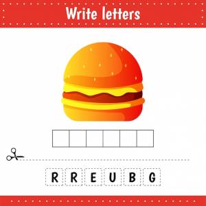 Инфографика состава ингредиентов бургера