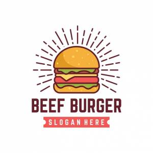 Шаблон логотипа бургер