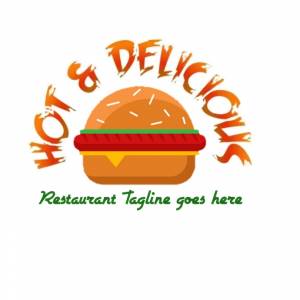 Шаблон логотипа гамбургера, значок логотипа бургера Zinger