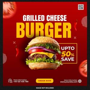 Шаблон бургера в социальных сетях