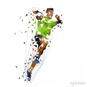 Шарик стрельбы гандбола, абстрактная полигональная иллюстрация плакаты на стену