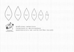 выкройка георгина