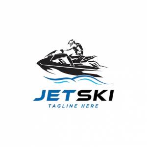 иллюстрация шаблона логотипа гидроцикла