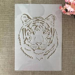 Трафареты  29 см с головой тигра для самостоятельной сборки, настенная живопись, Искусственный Декоративный шаблон