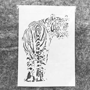 Трафареты  29 см с изображением тигра для самостоятельной сборки, настенная живопись, Искусственный Декоративный шаблон
