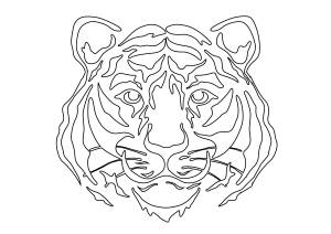 На новый год трафареты тигра