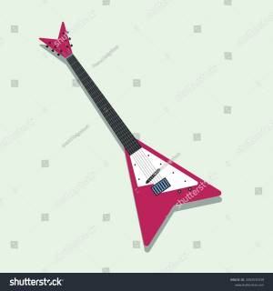 Vector Illustration Red Gibson Faded Flying