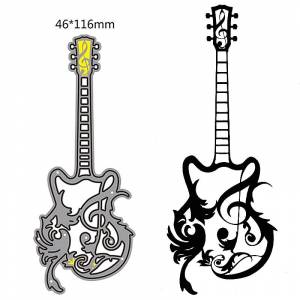 PDTO гитара металлический трафарет трафарет для скрапбукинга тиснение штамповка альбом карты DIY