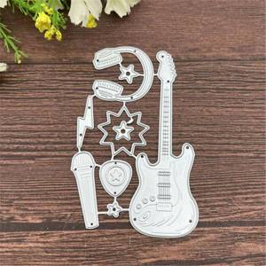 Набор для гитары, рамка, металлические штампы, трафареты для «сделай сам», скрапбукинг, декоративное тиснение, шаблон ручной работы