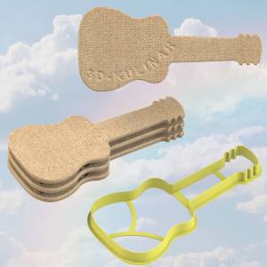 Форма-вырубка для торта  Гитара  размер 25 см, 28 см, 30 см