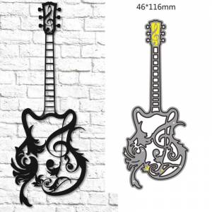 PDTO гитара металлический трафарет трафарет для скрапбукинга тиснение штамповка альбом карты DIY