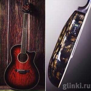 Crafter Ovation электроакустическая гитара со звукоснимателем и фирменным чехлом в комплекте