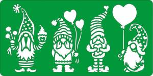 Трафарет на клеевой основе Гномы-7, 10*20 см