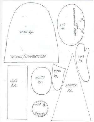 Выкройка гнома своими руками