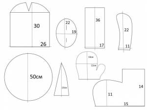 Выкройка гнома своими руками