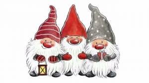 Гномы трафареты новогодние