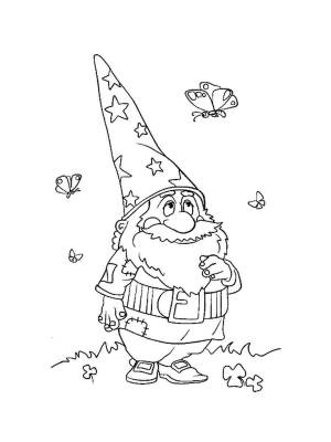 Раскраска гномик новогодний