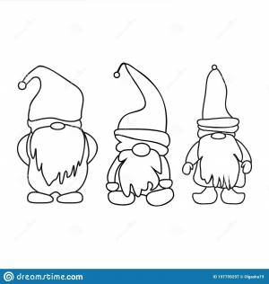 Рисунки гномиков для срисовки