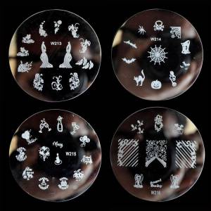 Новый привлекательный модный шаблон для стемпинга ногтей, инструмент, печать, издание, голова Gollum Cobweb W235