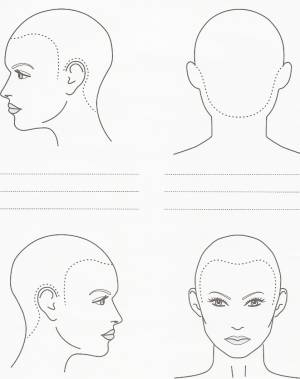 Трафарет для стрижки рисунков на голове