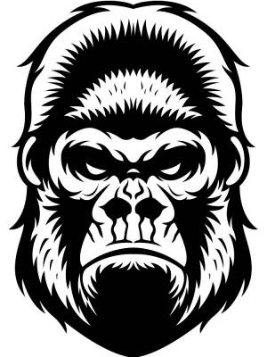 Трафареты Гориллы для вырезания из бумаги