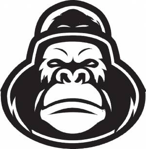 Разъяренный шаблон логотипа гориллы