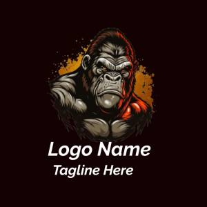 Шаблон gorilla logo
