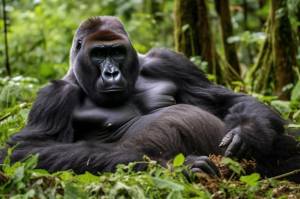 Горилла в джунглях