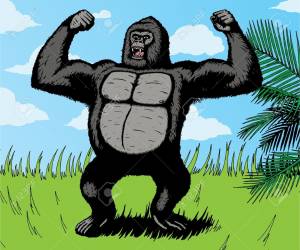 Горилла в лесу