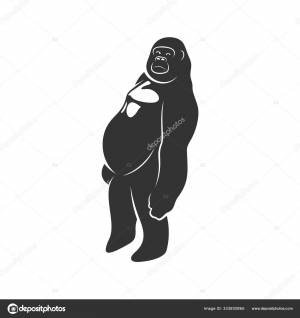Вектор логотипа гориллы