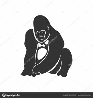 Вектор логотипа гориллы