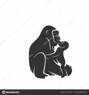 Вектор логотипа гориллы