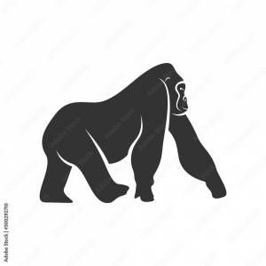 Gorilla Logo Design Vector