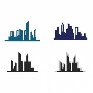 Шаблон логотипа vector modern city skyline