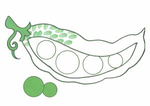 Раскраска горошек для детей