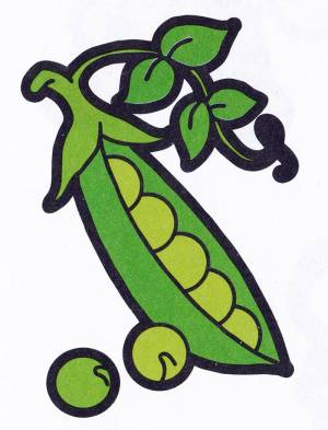 Трафареты гороха из бумаги