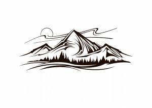 Трафареты Горы