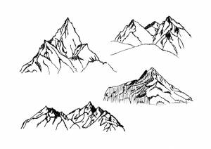 Трафареты Горы