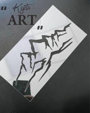 Трафарет Горы средний