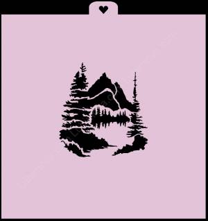 Трафарет «Лес и горы» 