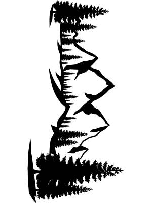 Трафареты Горы для вырезания из бумаги