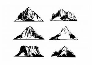 Трафареты Горы