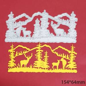 Металлический Трафаретный вырубной штамп пресс-форм лес горы олени ремесло поделочная форма, трафареты для бумажные карточки для скрапбукинга для изготовления под давлением шаблон 2021 Новый