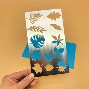 Трафарет для дерева с листьями дерева, металлические трафареты из нержавеющей стали, трафареты для резьбы по дереву, гравировки и скрапбукинга