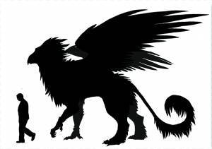 Griffin Silhouette Art, Грифон с, легендарное существо, карнавор, фотография png